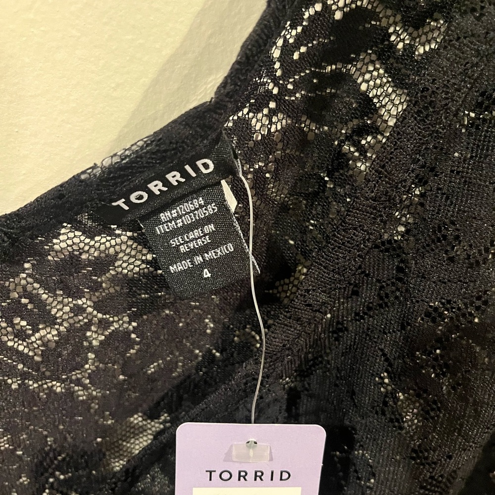 Torrid Black Lace Top